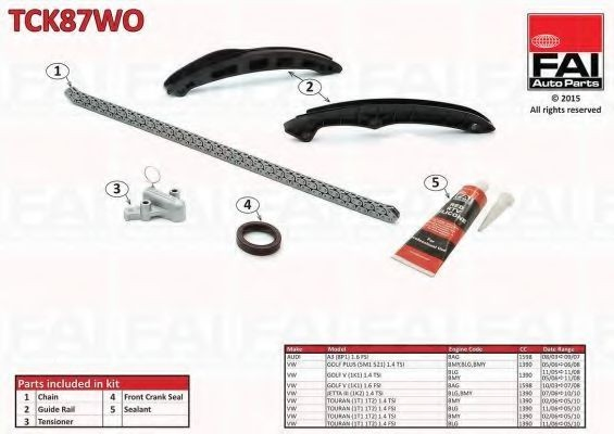 Kit de cadena de distribución TCK87WO FAI